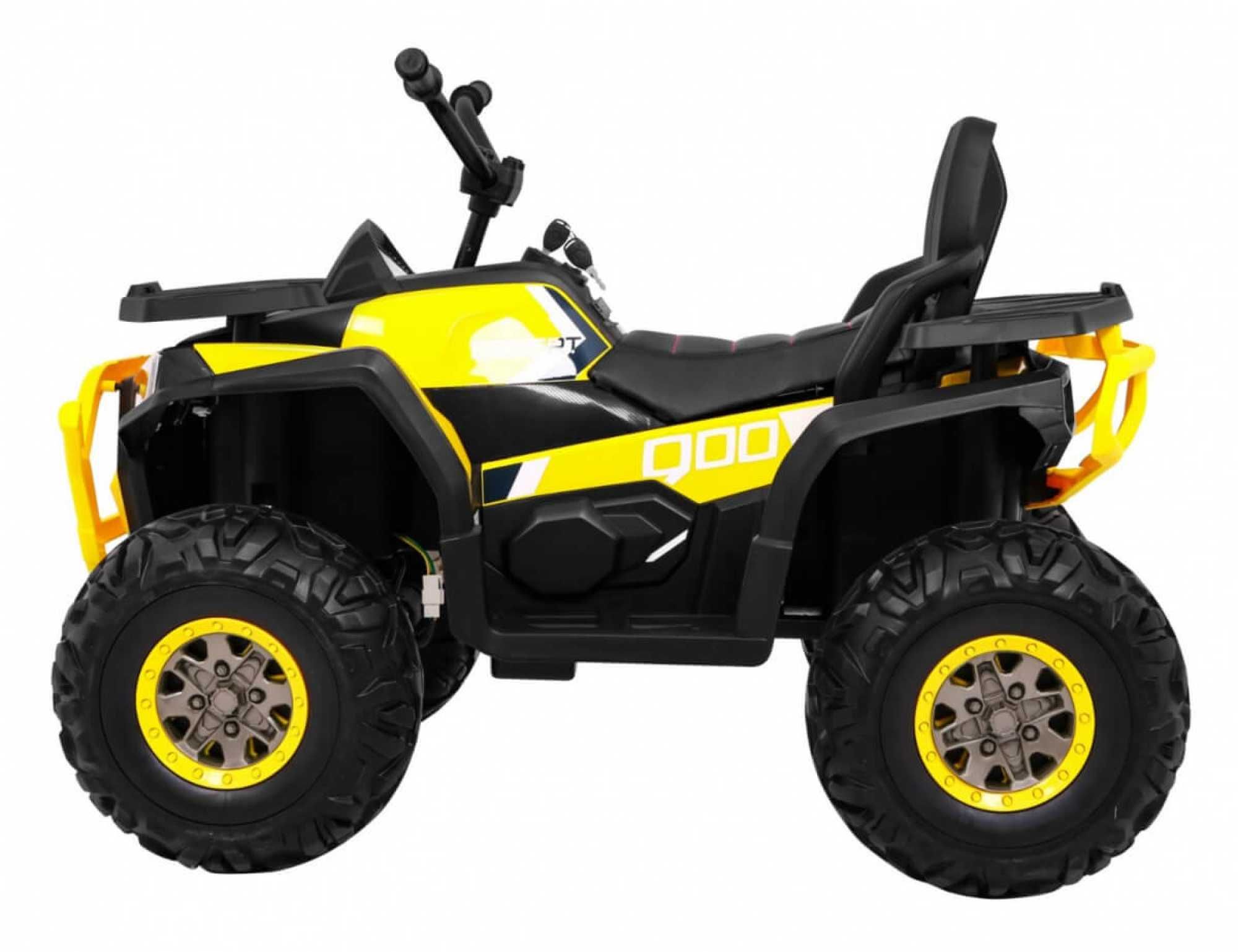 ATV electric copii 3-8 ani DESERT 900 4x4 180W,R.Moi,Scaun Piele Galbe