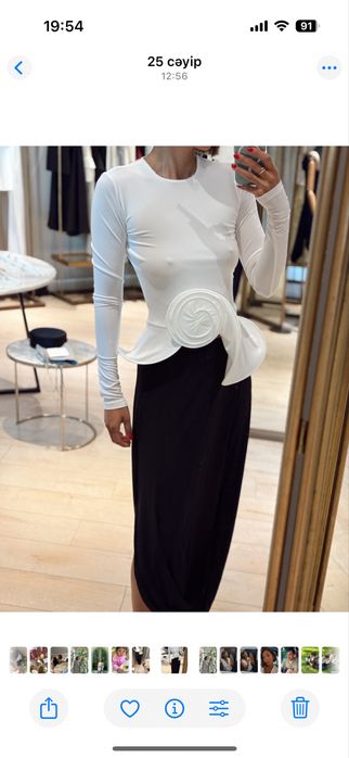 Топ с длинными рукавами Malli белый