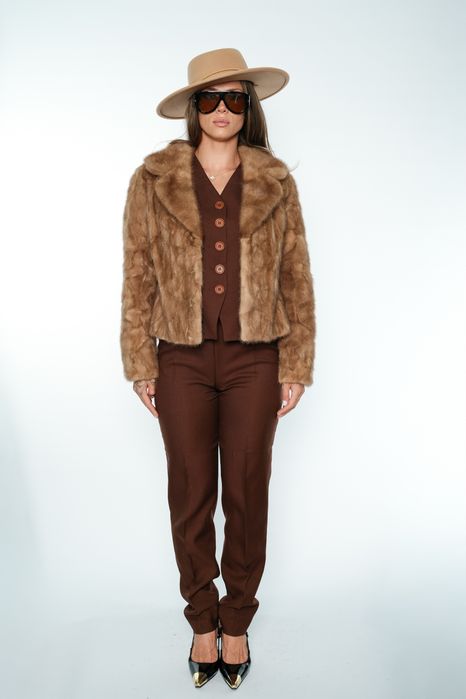 Haina scurta din blana naturala de nurca