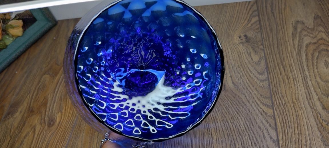 1960 Cobalt Blue Glass Italian Empoli Декоративна ваза/бонбониера