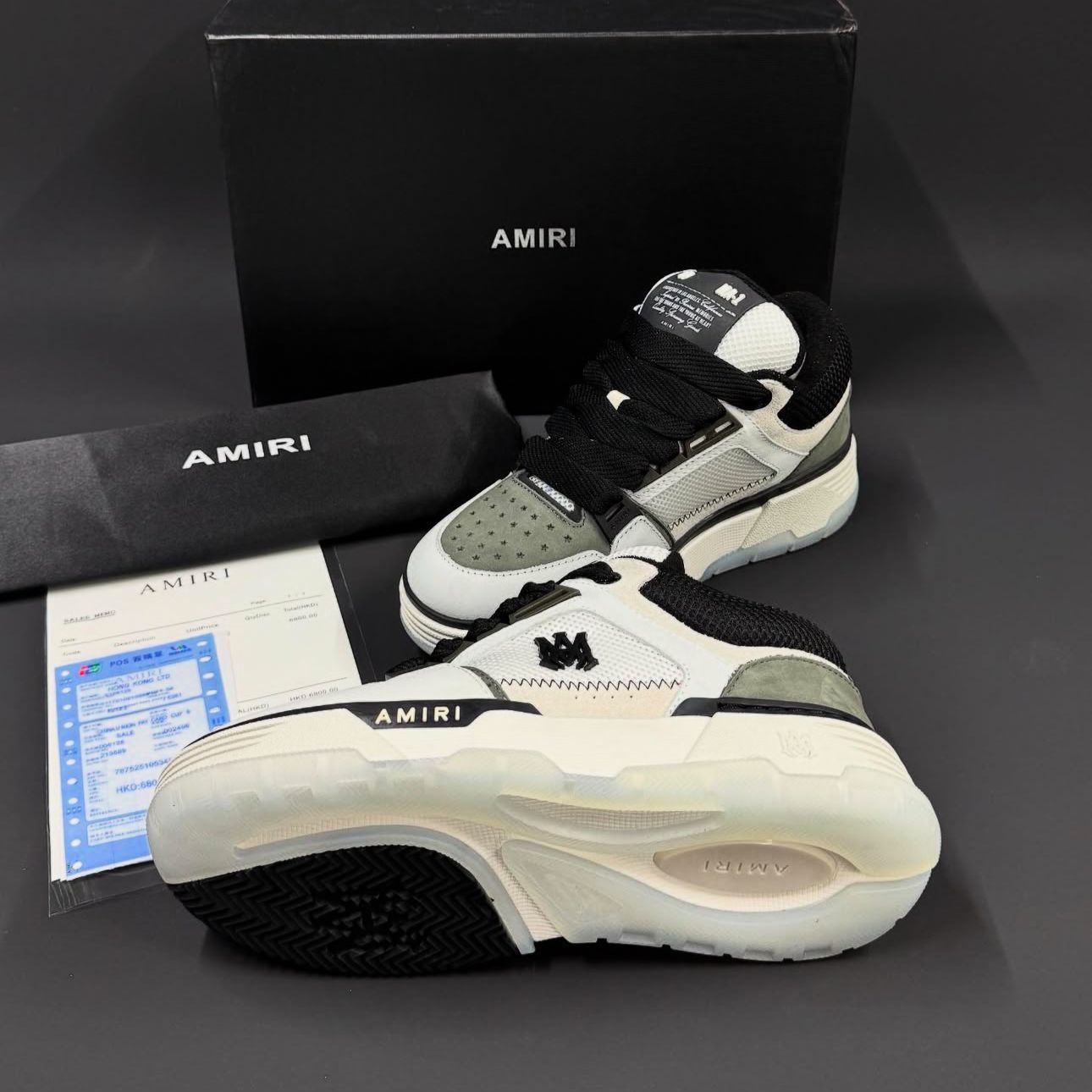 Amiri Ma 1 Black/White Trainer