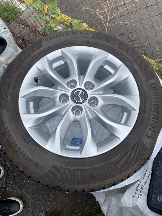Зимни гуми с лети джанти, continental, за mazda 3 , 2015 г