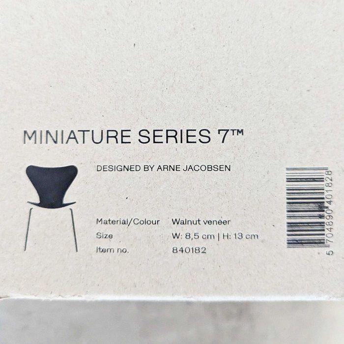 Scaun miniatura 1:6, Miniature Series 7 Walnut - Fritz Hansen