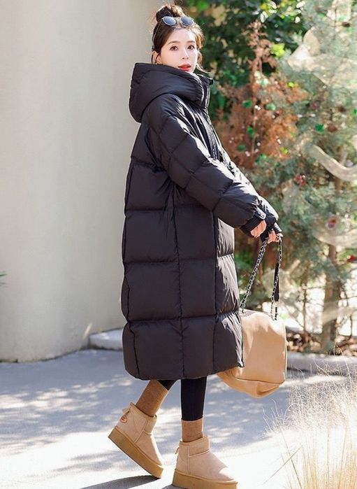 Женский пуховик женская куртка длинная зимняя теплая