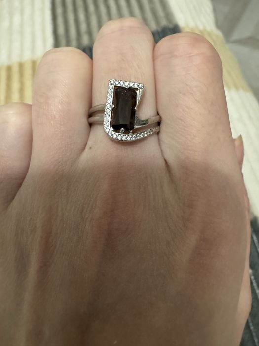 Набор из серебра серьги и кольцо