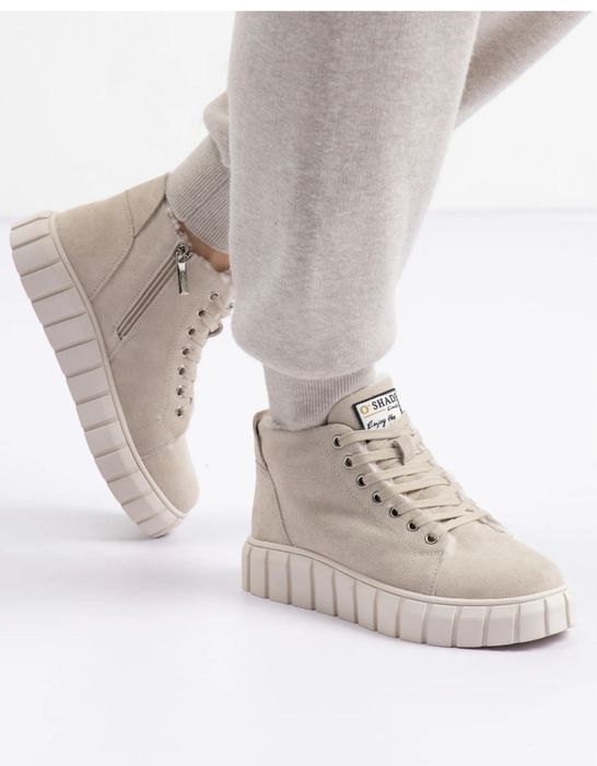 Итальянские Ботинки женские на платформе из зимней коллекции O`SHADE