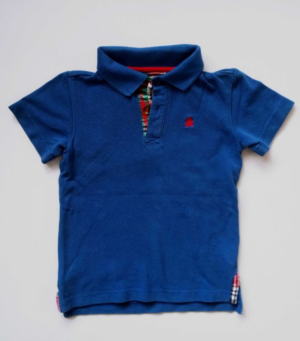 Детска поло тениска за момче, тъмносиня, размер 18-24 месеца, 92 см