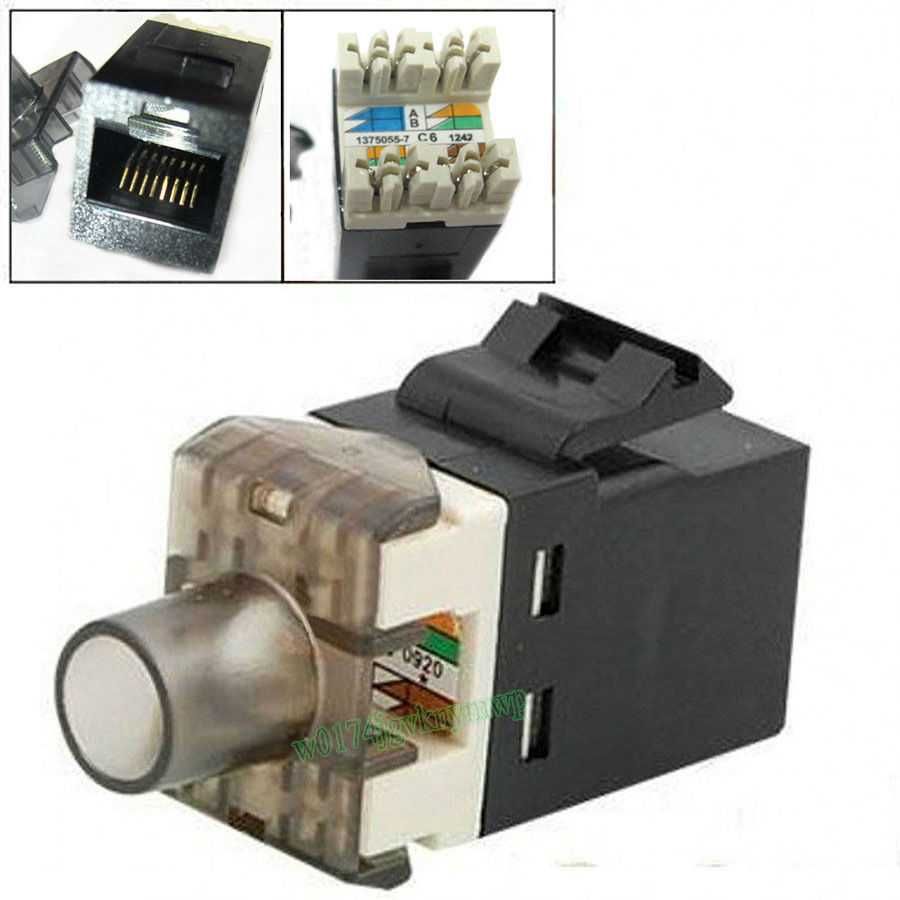 Conector retea RJ45 Keystone Jack CAT6 x 10 buc