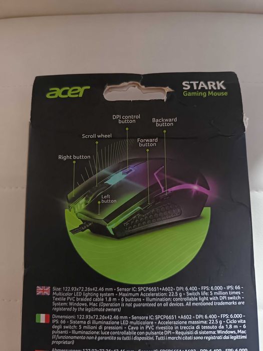 Mouse farà Fir Accer for Gaming