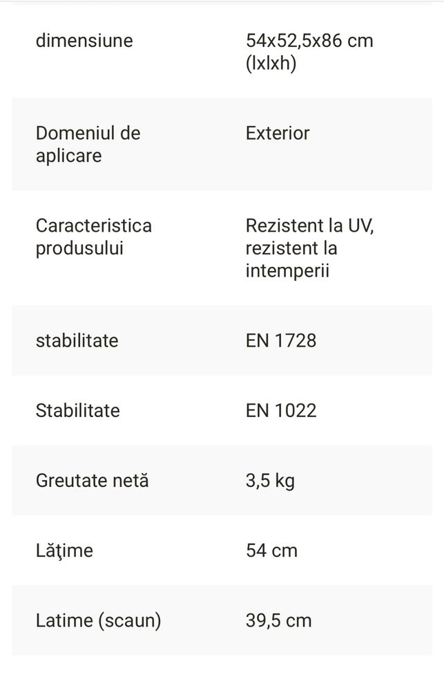Scaune terasă/Scaune grădină