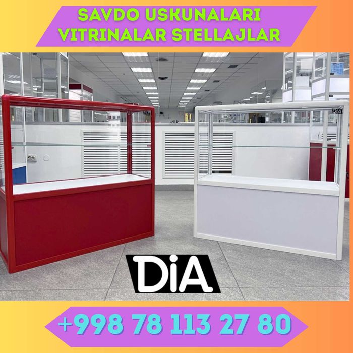 Прилавок витрина, стеклянная, metal oynaly vitrina va prilavkalar