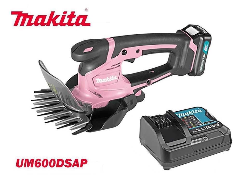 Ножица за трева и храсти, Makita UM600DSAP, 12V, 1x2Ah, (Pink Makita)