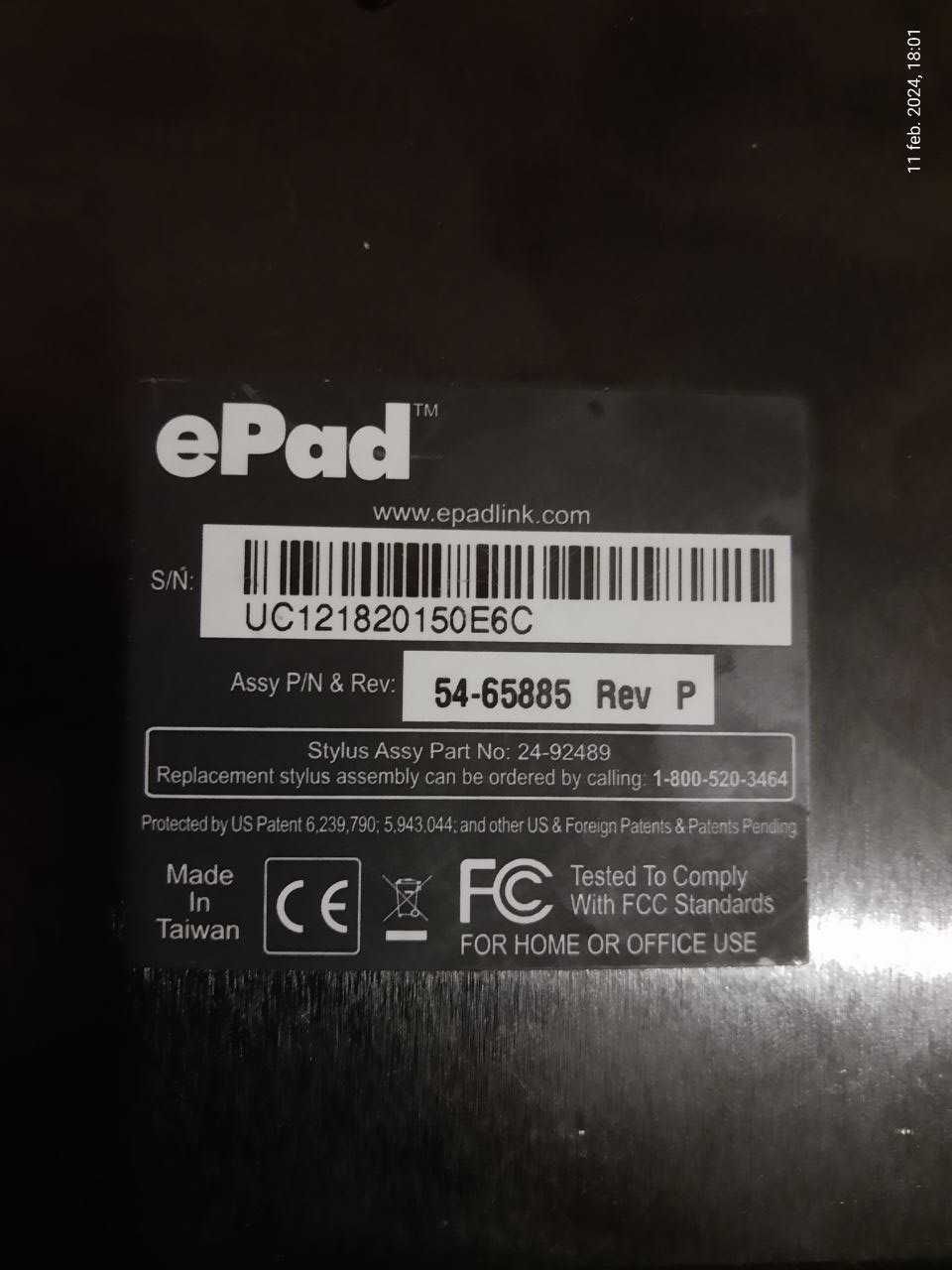 ePad usb pentru captare a semnăturii electronice