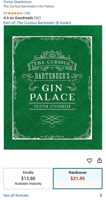 Барман книга: The Curious Bartender’s Gin Palace – Tristan Stephenson