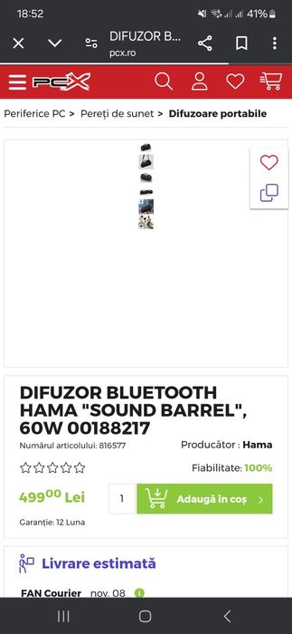 Boxa poetabila Hama 60w 12 ore de redare