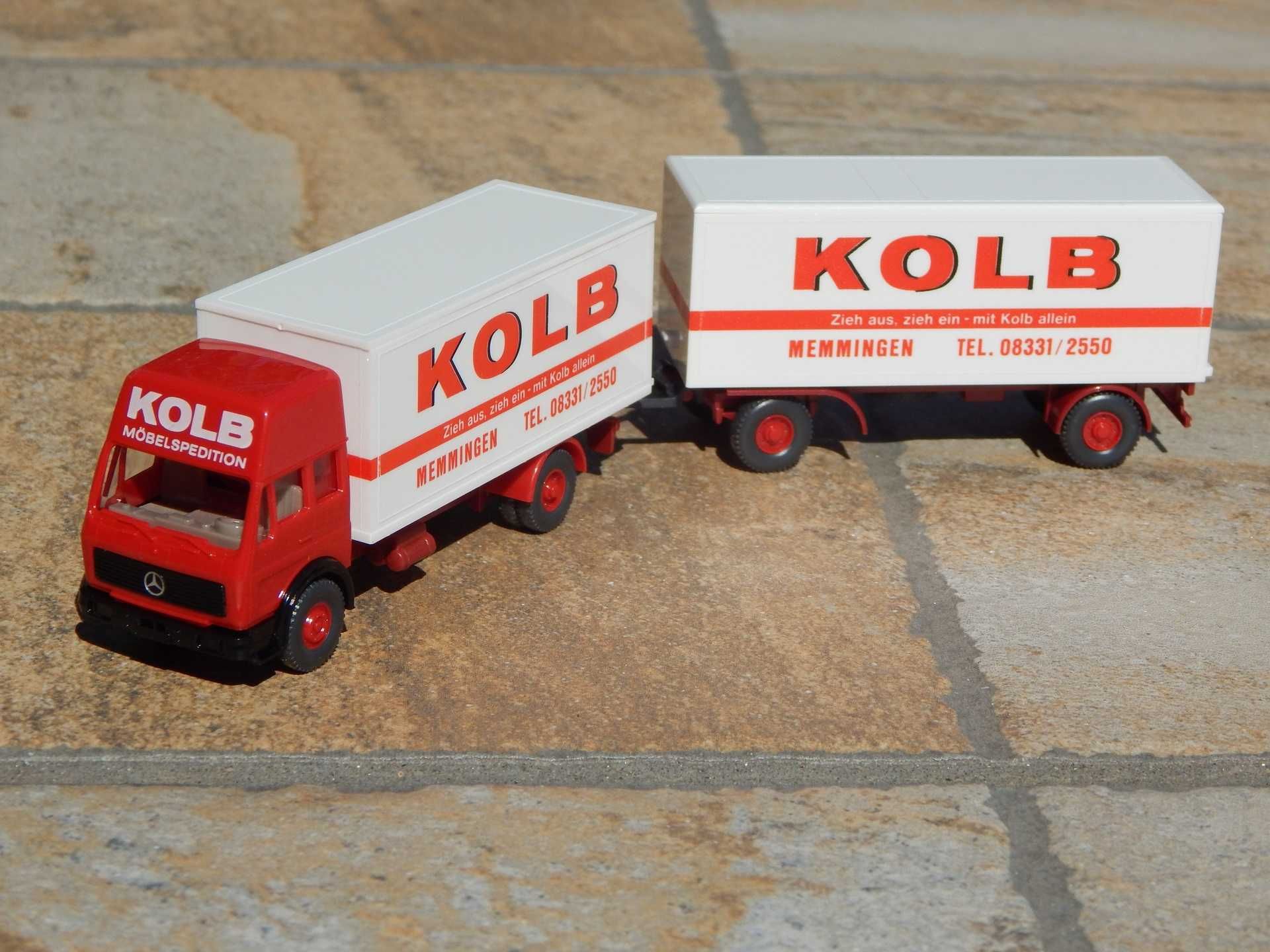 Macheta camion cu remorca Mercedes-Benz NG 73 Kolb 1:87 Wiking