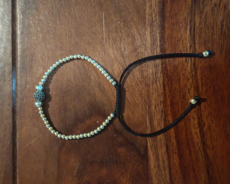 Brățară handmade cu aur galben și aur alb