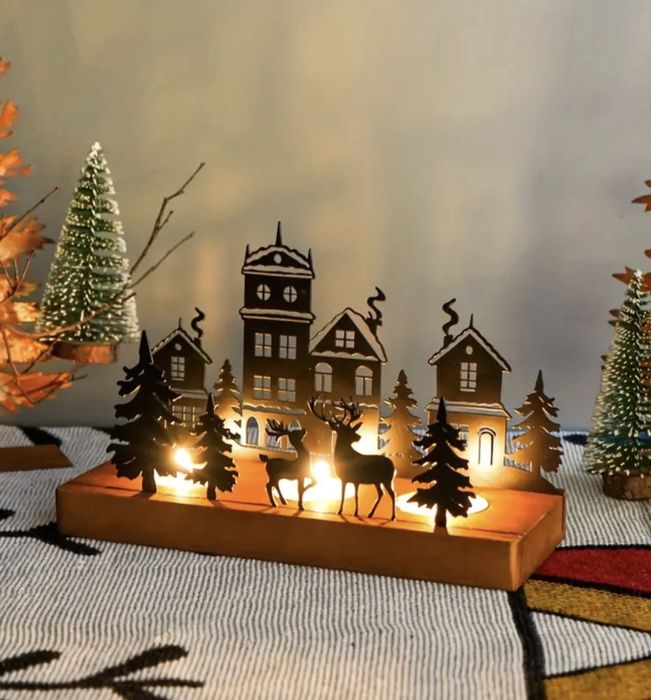 Коледна украса със свещи