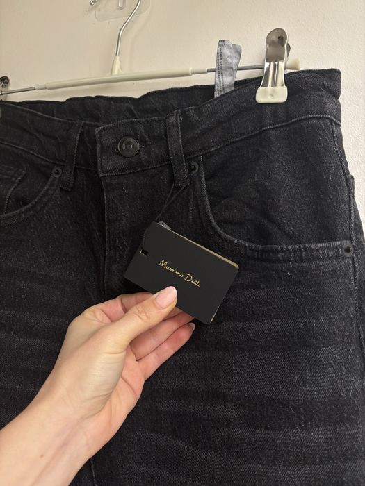 Blugi wide leg - Massimo Dutti - noi, cu eticheta, negri