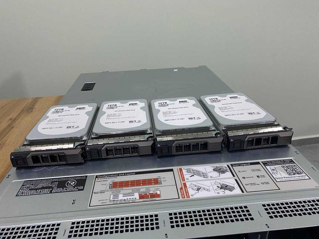 Сервер Dell PowerEdge R730xd 24C/128Gb/12Bay3,5/48TB