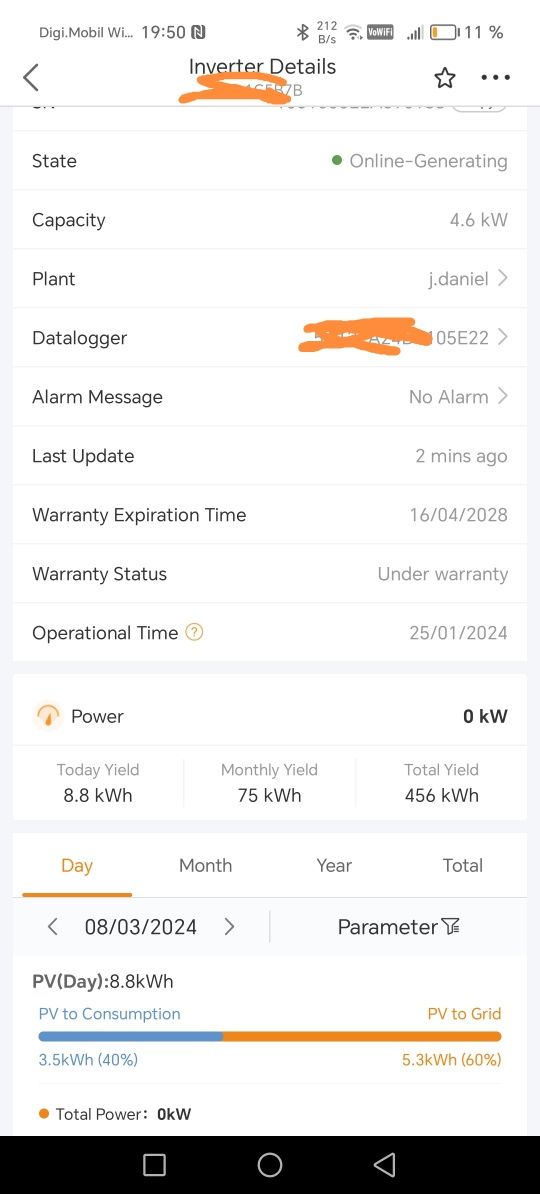 Invertor hibrid solis 4.6 kw