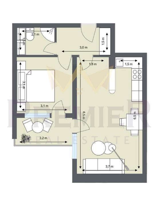 Продава се Двустаен апартамент в Бяла - 62 кв.м за 759 €/кв.м - Снимка #6