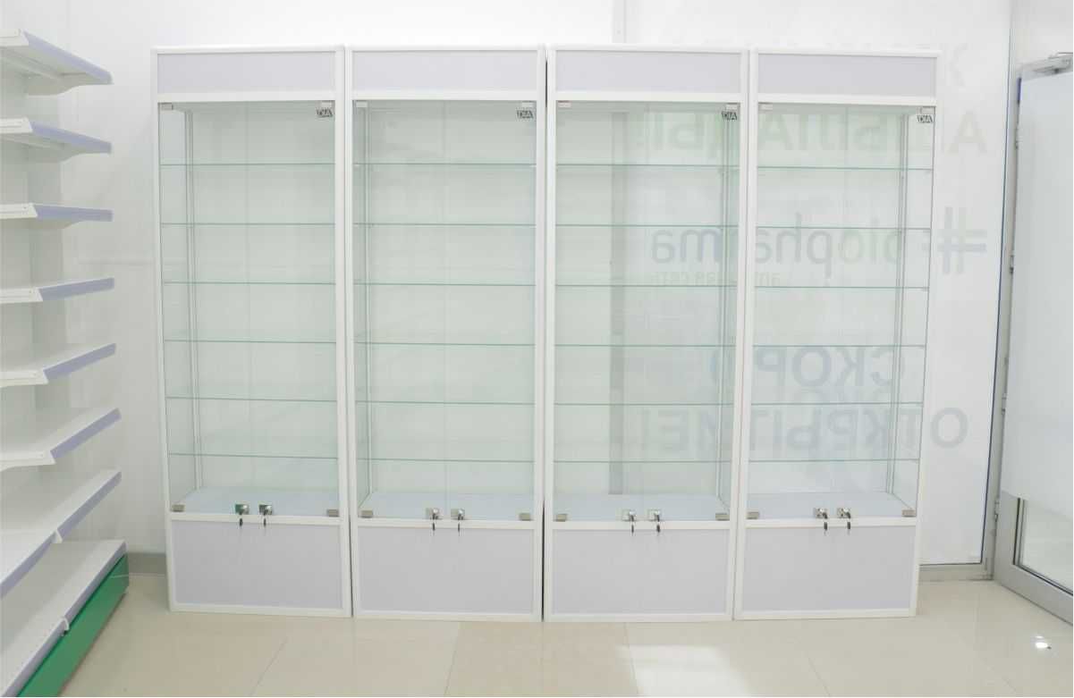 Прилавок витрина стеклянная, оборудование для магазина asvp