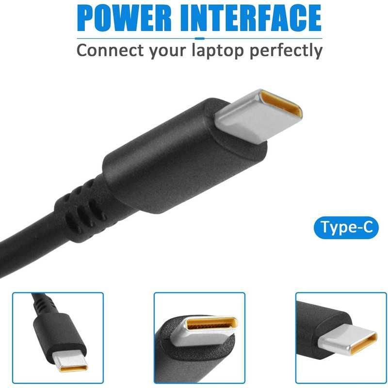 Зарядно за лаптоп Леново USB-C, 65W / 90W / 100W / 140W