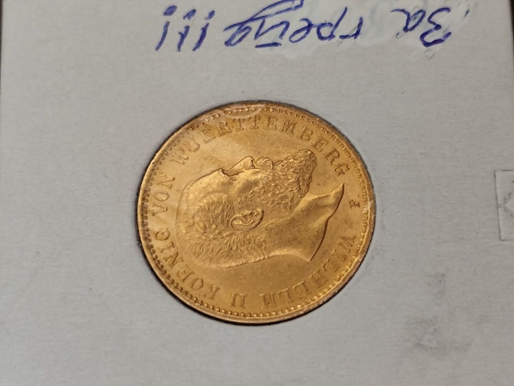 20 златни Марки Вилхелм II Вуртемберг 1905 година