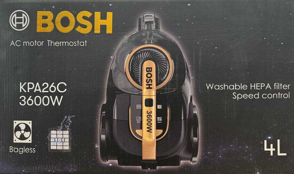 Пылесос без мешка BOSH мощный 3600W