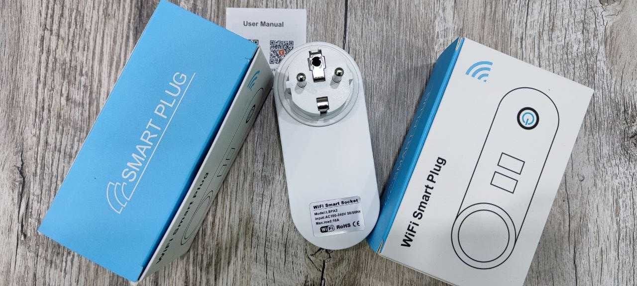 Розетка Wi-Fi с 2 портами USB Tuya Яндекс Алиса