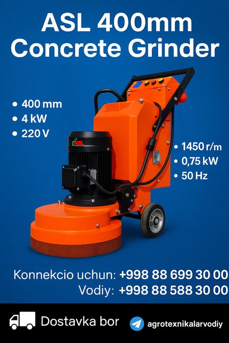 ASL 400mm Beton Silliqlash Mashinasi – 4 kW | 220V | 150 kg