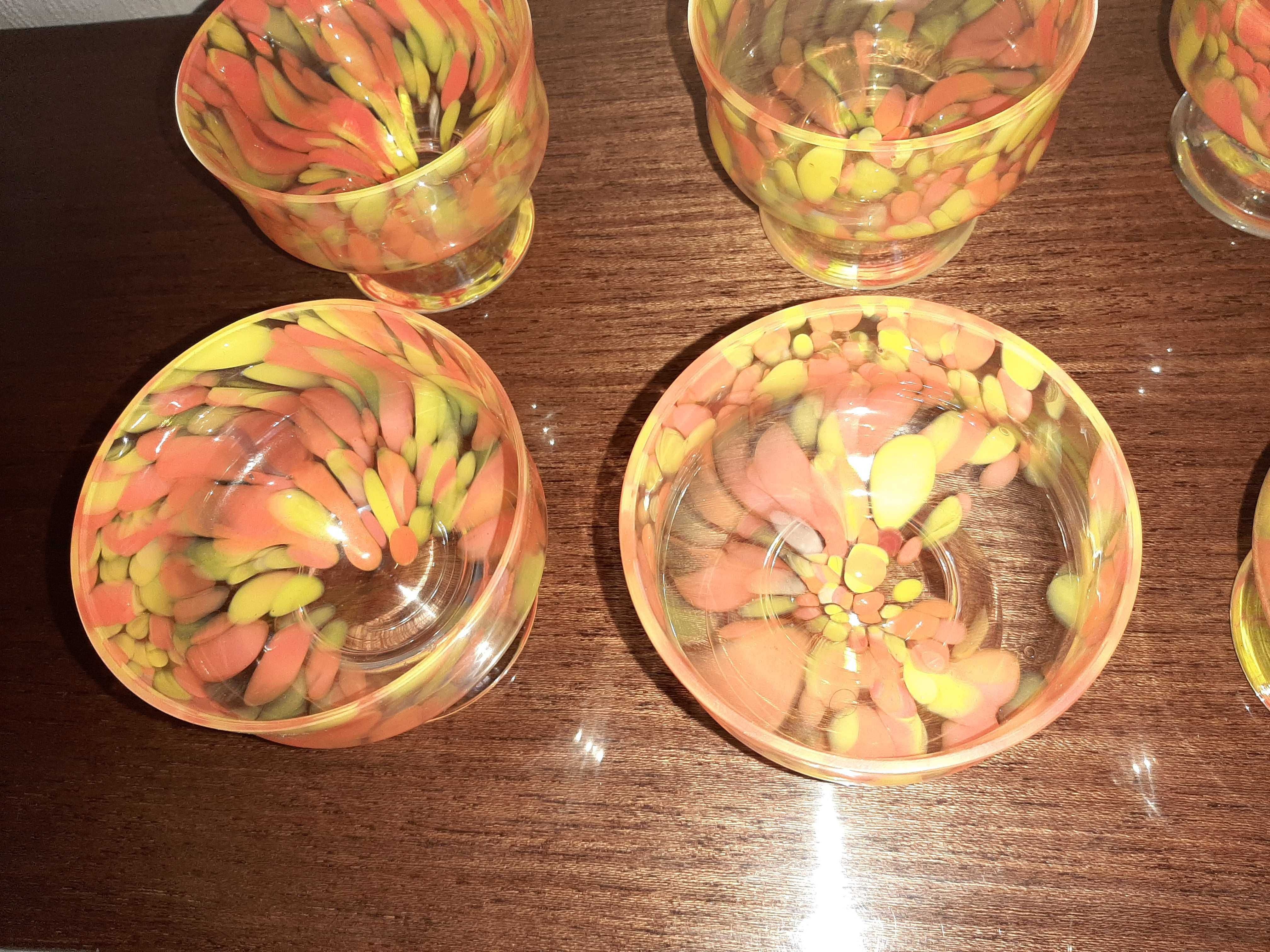 Комплект 6 броя чаши (купички) от стъкло, Полша