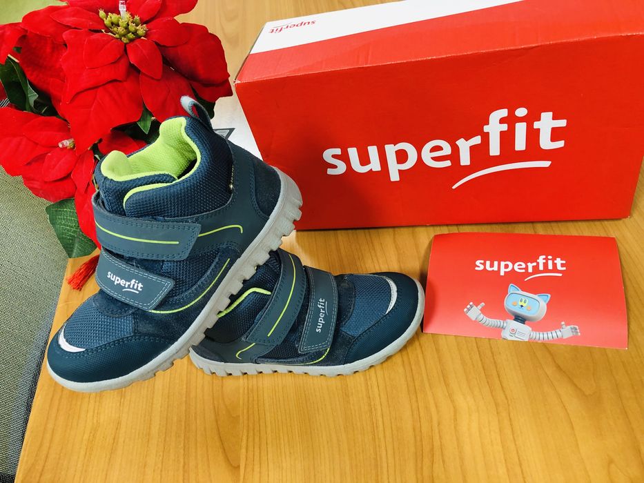 Ghete baia SUPERFIT-marimea 30,inter19,5cm,piel,Gorex, Salomon,Geox