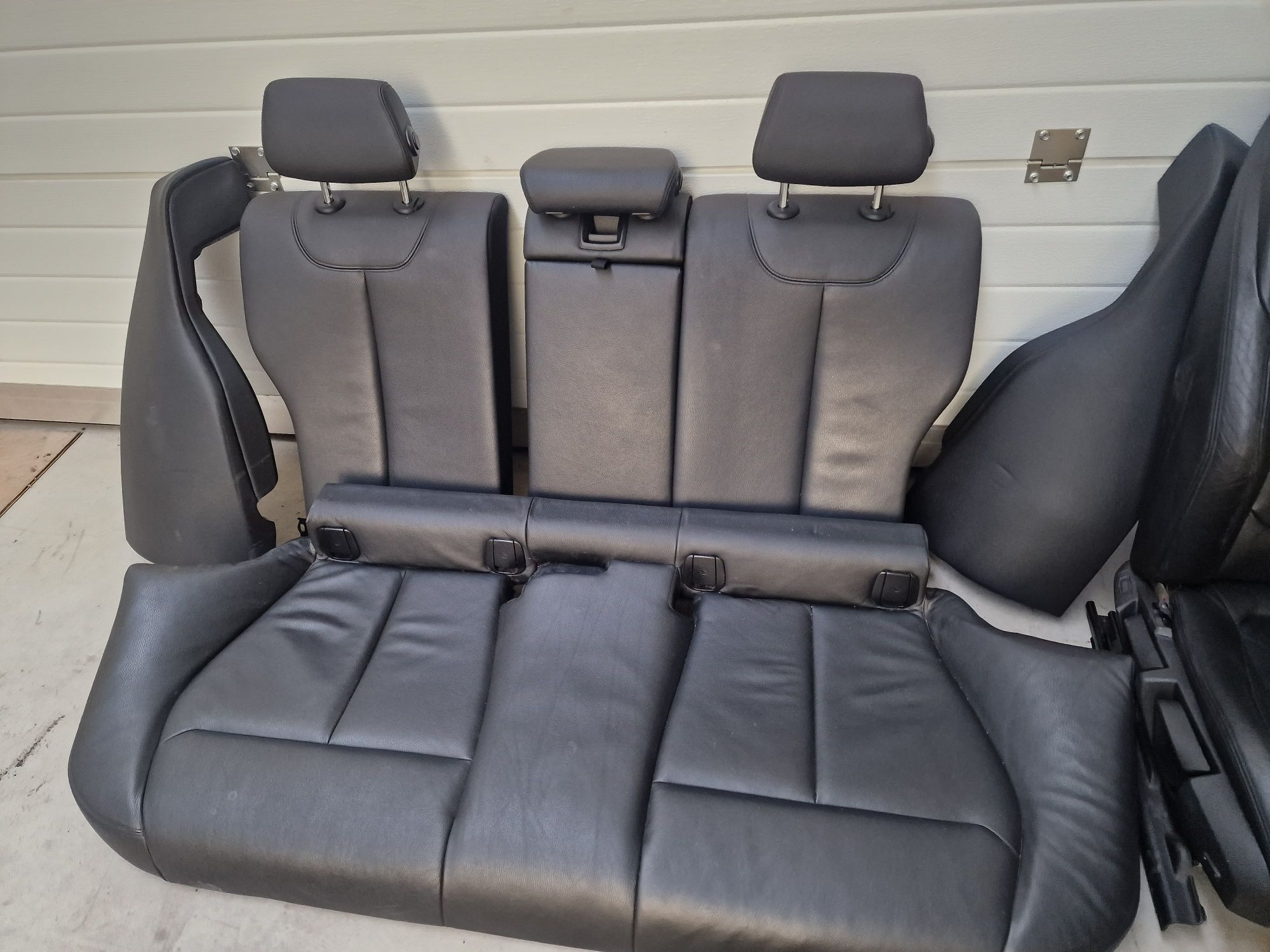 Interior scaune piele neagra recaro sport cu incalzire bmw f30 seria 3