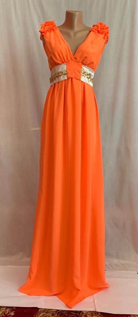 Rochie lungă portocalie mărime S
