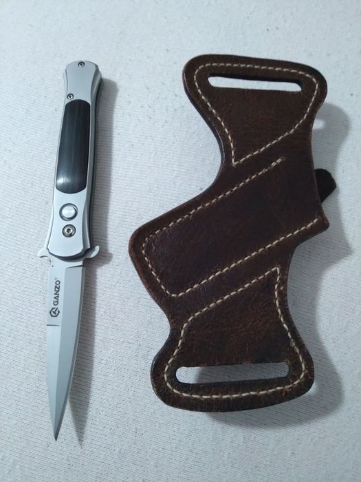 Briceag GANZO cu toc din piele naturala