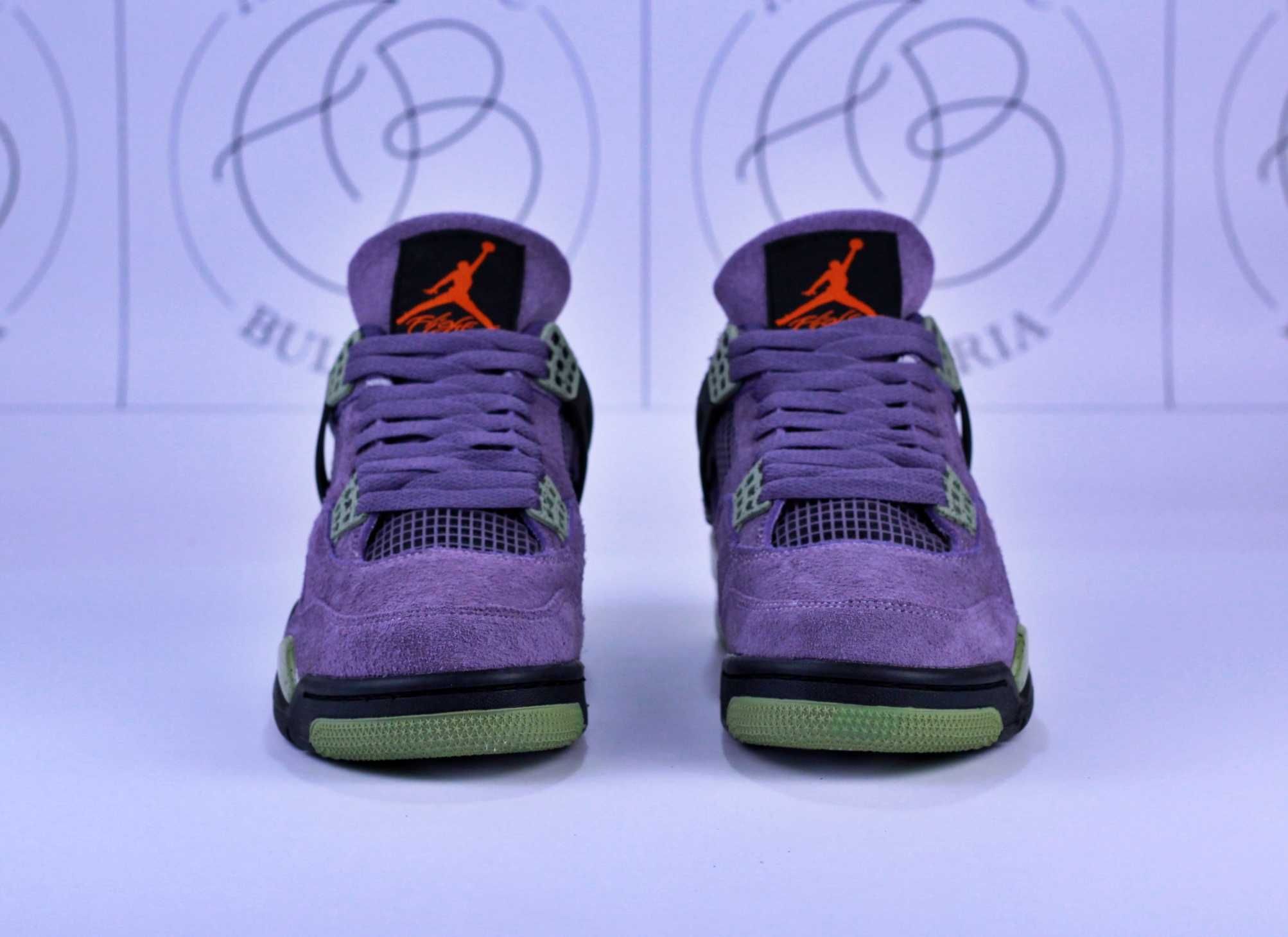 Nike Jordan Retro 4 Military Black, Black Cat, Canyon Purple