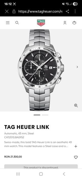 Tag Heuer Calibre 16