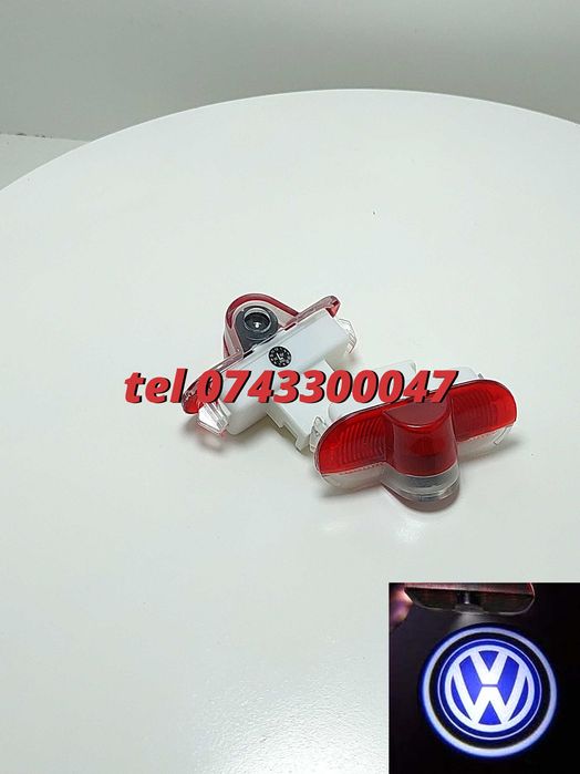 Set 2 Lampi Led Proiector Cu Logo Pentru Portiere Vw Volkswagen Beetl