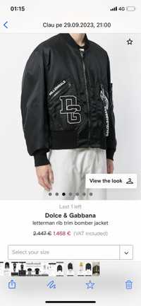 Geaca dolce Gabbana Millennials Bomber jacket in black
