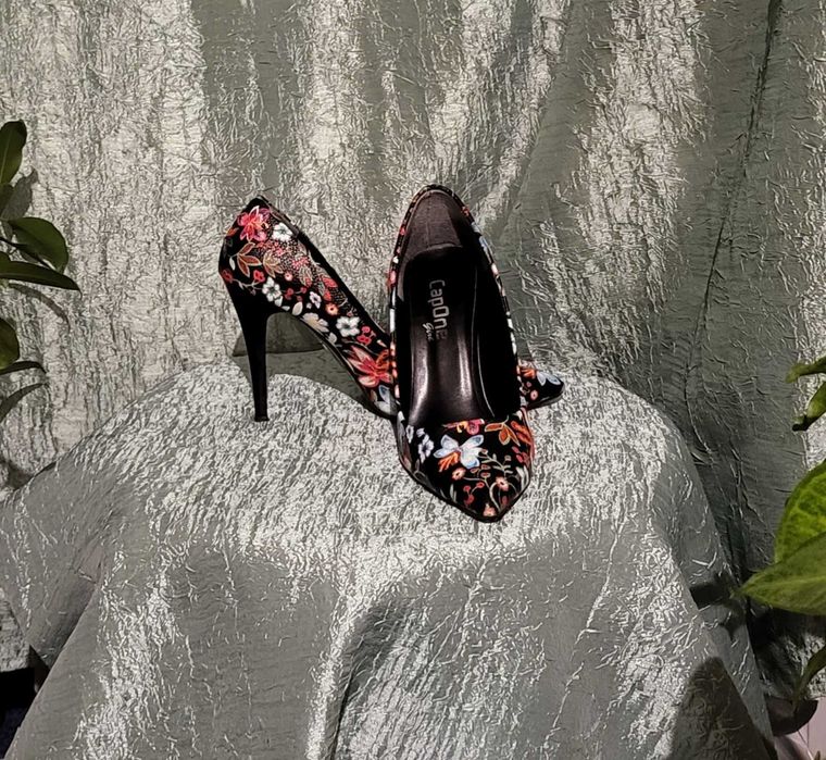 Сет обувки и чанта - Цветя