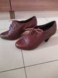 Clarks кафяви кожени обувки с ток UK 4, 37