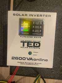 invertor solar TED 2600VA 1800W 24V cu regulator pentru panouri solare