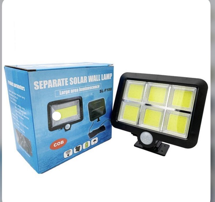 Proiector solar 160 LED 8 COB senzor de lumina si miscare