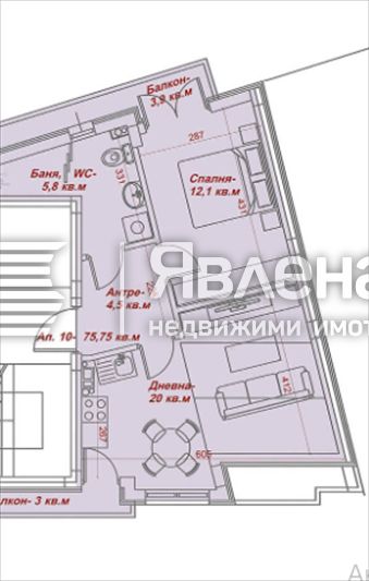 Продава се Двустаен апартамент в Варна, Погреби - 76 кв.м за 1356 €/кв.м - Снимка #1