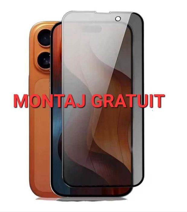 Folie Anti-Spy Sticla Privacy iPhone 17 Pro Max / Air / 16 Plus 15 14