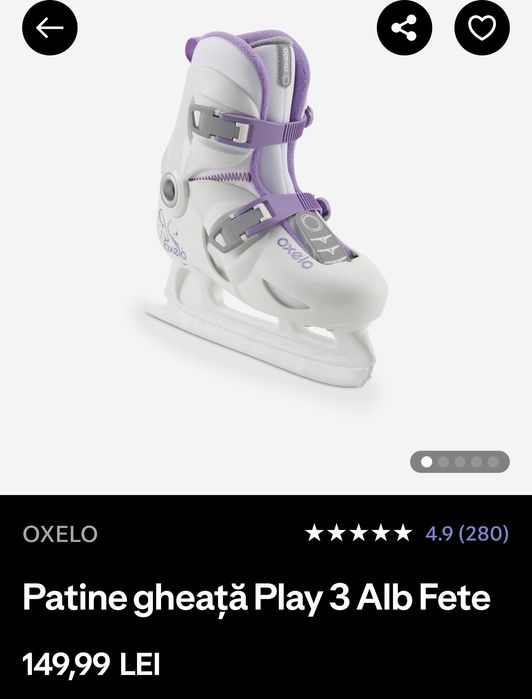 Patine Oxelo fete Decathlon reglabile 32-34