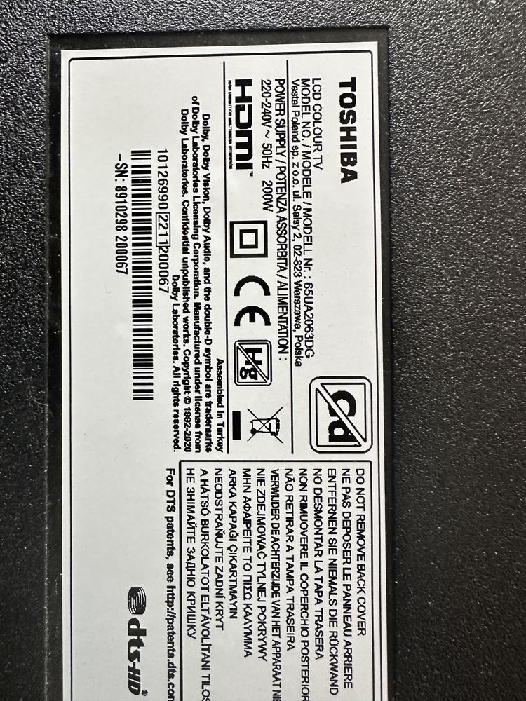 Телевизор Toshiba 65"