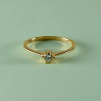 Inel de logodna din aur galben 18k(6 gherute) - cod 8327